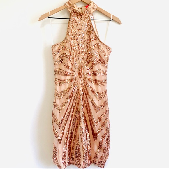 Xterna Dresses & Skirts - NWT | Xteran | Sequin Halter Cocktail Dress